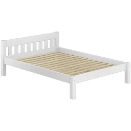 Erst-Holz Doppelbett 160x200 Futonbett Ehebett weiß Kiefer Massivholzbett Rollrost 60.38-16 W