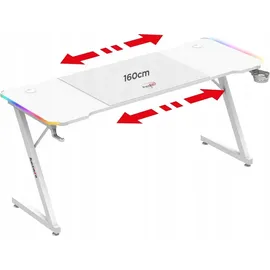 huzaro Hero 4.8 RGB Gaming Tisch Weiß