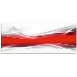 Glasbild ARTLAND "Kreatives Element", rot (farbe bild(er): rot), B:125cm H:50cm, Bilder, in verschiedenen Größen