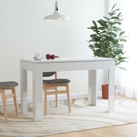 Hommie® Deluxe-Küchentisch - Esszimmer Esstisch Hochglanz-Weiß 120 x 60 x 76 cm für 4-6 Personen Spanplatte DE8633