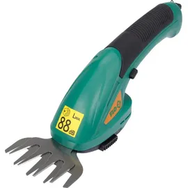 Flo 2in1 Akku Rasenschere und Heckenschere mit Teleskoparm Akku 3,6V Li-Ion Strauchschere Grasschere Gartenschere