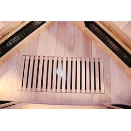 Dewello HALEY 160cm x 160cm für 2-4 Personen mit 8 Keramikstrahlern, Bodenstrahler, Farblicht und LED
