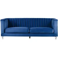 Beliani Beliani, Sofa Samtstoff Marineblau Arvika