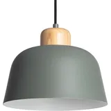 LEDKIA Wawak 1-flg. 30 cm rund seladongrün Holz Metall