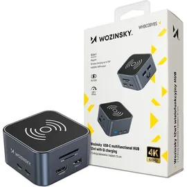 wozinsky WHBC09Y8S 12in1 Hub mit Wireless Charge - Grau
