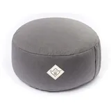 Meditations- / Yogakissen, ist mit BIO-Dinkelspelzfüllung, Durchmesser 33cm, Umfang 104 cm (Grau)