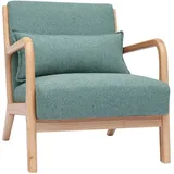 miliboo Sessel DERRY Polyester 0 x 0 x 0 cm Grau mit Kissen