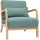 miliboo Sessel DERRY Polyester 0 x 0 x 0 cm Grau mit Kissen
