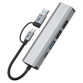 TECH-PROTECT USB-C Adapter 5-in-1 Grau