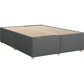vidaXL Boxspringbett 140 x 200 cm Dunkelgrau