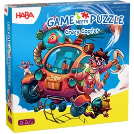 HABA 2012215001 - GAME MEETS PUZZLE, Crazy Copter, 2in1 Puzzles+Spiel