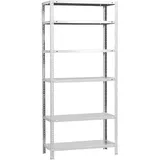 Simon Rack Simonrack Schwerlastregal, Lagerregal, 200x110x40 Metallregal, Kellerregal, Biegestelle 90 kg, 6 Fachböden, Weiss - Comfort