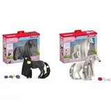 SCHLEICH 42581 Beauty Horse Criollo Definitivo Stute & 42583 Beauty Horse Quarter Horse Stute, für Kinder ab 4+ Jahren, Horse Club Sofia's Beauties - Spielset