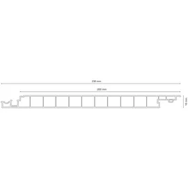 Gutta Polycarbonat-Hohlkammerpaneel Easy Click Plus 200 x 20 cm 16 mm klar