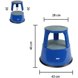 Dönges Rollhocker Metall blau