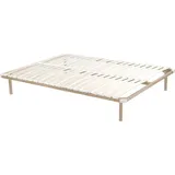 Lattenrost 160x200 cm - 2x19 Lattenroste - Mit Füßen - Beige - KALISTA by YSMÉE