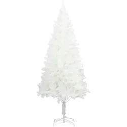 vidaXL Künstlicher Weihnachtsbaum Naturgetreue Nadeln Weiß 240 cm