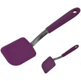 Silikon-Pfannenwender, Silikon-Pfannenwender, hitzebeständig, Antihaftbeschichtung, Komfortgriff für müheloses Kochen