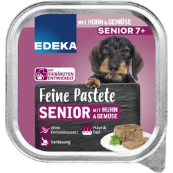 EDEKA Feine Pastete Senior mit Huhn& Gemüse Hundefutter nass 150G