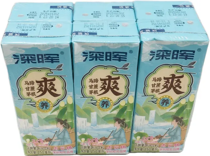 【durstlöschend】Shenhui Wasserkastanie, Frucht- und Gemüsesaft-Mix, mit Süßungsmitteln, 6 x 250 ml