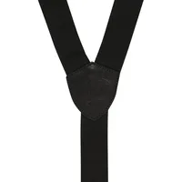 LLOYD Hosenträger Leder Rückenteil und Roll-Clips, schwarz,