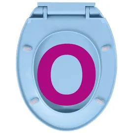 vidaXL Toilettensitz mit Absenkautomatik Blau