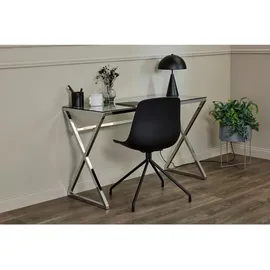 Jahnke Schreibtisch X-TRA D 140 Klar / Chrom