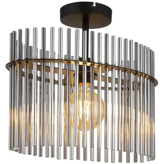 GLOBO Deckenleuchte oval Schlafzimmerlampe, 1x E27, LxBxH 40x22x34 cm