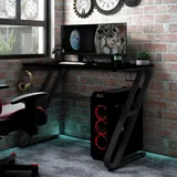 vidaXL Gaming-Schreibtisch ZZ-Gestell Schwarz und Rot