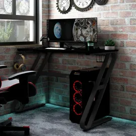 vidaXL Gaming-Schreibtisch ZZ-Gestell Schwarz und Rot