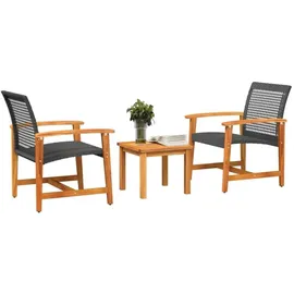vidaXL Bistroset 3-tlg. Schwarz