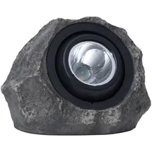 Star Trading Rocky, Strahler, Stein, Grau, LED Solar Spot Dämmerungssensor, warmwei | Gr.: onesize