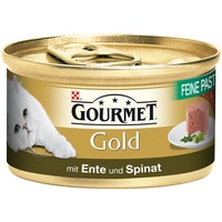 Gourmet Gold Feine Pastete mit Ente & Spinat 85g Katzenfutter (24er Pack) von Purina