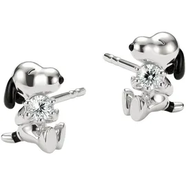 Thomas Sabo Ohrstecker Peanuts schwarz/silber 925 Zirkonia