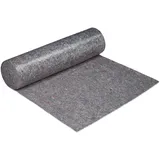 Relaxdays Malervlies, Abdeckvlies Rolle, 1 m x 50 m = 50m2, rutschfest, wasserabweisend, 220g/m2, Streichen, Umzug, grau