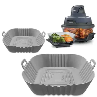Silikoneinlagen für Ninja Crispi, Zubehör für Ninja Crispi Air Fryer FN101GY, vielseitige Einsätze für Ninja Crispi in 4 Qt & 6 Tassengrößen, Liner für FN101UKGY, Essential Kitchen Upgrade by FryEasy