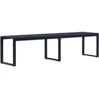 VidaXL Gartenbank 180 cm PS-Platte Schwarz