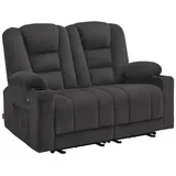 MCombo M Mcombo Elektrisch 2er Sitzer Sofa mit Schlaffunktion, 2er Relaxsofa mit Taste 150° Verstellbar, Kinosessel mit Liegefunktion, usb & Getränkehalter,