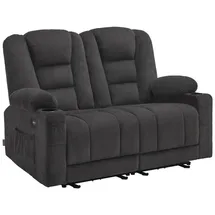 MCombo M Mcombo Elektrisch 2er Sitzer Sofa mit Schlaffunktion, 2er Relaxsofa mit Taste 150° Verstellbar, Kinosessel mit Liegefunktion, usb & Getränkehalter,