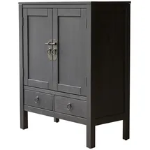 Tikamoon Sideboard 100 cm Schwarz