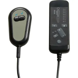 Duo Collection Massagesessel DUO COLLECTION "Cadillac mit Massagefunktion, elektrischer Aufstehhilfe", grau (graubraun), B:77cm H:114cm T:98cm, 100% Polyester, Sessel, Relaxfunktion und Taschenfederkern mit Stahlwellenunterfederung