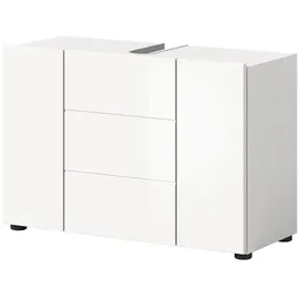 inn.furn Waschbeckenunterschrank 82 x 56 x 34 cm Weiß Hochglanz