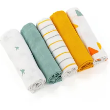 LaLoona baby bedding Mullwindel Gr. 5 (70 x 70 cm) 5 St.