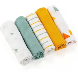 LaLoona baby bedding Mullwindel Gr. 5 (70 x 70 cm) 5 St.