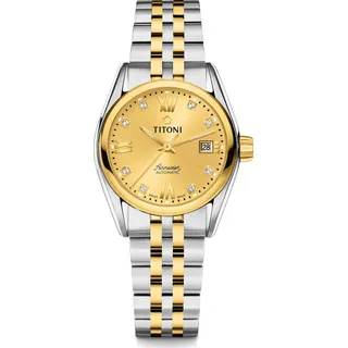 Titoni Damen Airmaster 23909 SY-064 - champagner,-,Gelbgold - 27.00mm