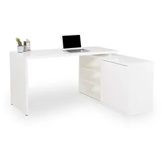 Eckschreibtisch CAYA (BHT 140x74x120 cm) - weiß - BHT 140x74x120 cm