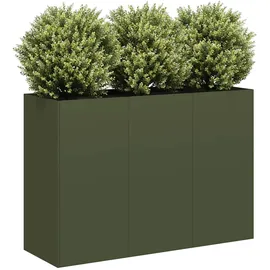 vidaXL Pflanzgefäß 80 x 80 x 80 cm Olivgrün