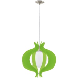 Design Hänge Lampe Esszimmer Küchen Pendel Leuchte Glas Kugel grün im Set inklusive LED Leuchtmittel