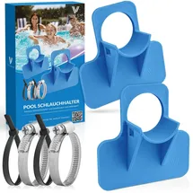 Villkin Pool Schlauchhalter 26-38 mm blau