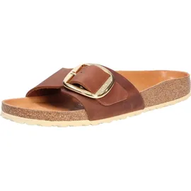 Birkenstock Madrid Big Buckle Nubukleder geölt schmal cognac 39